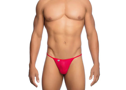 MOB - ROTER MIKROFASER-V-STRING GRÖSSE L/XL - S/M
