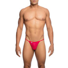 MOB - ROTER MIKROFASER-V-STRING GRÖSSE L/XL - S/M