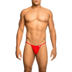 MOB - TRANSPARENTER ROTER T-FÖRMIGER TANGA GRÖSSE L/XL - S/M