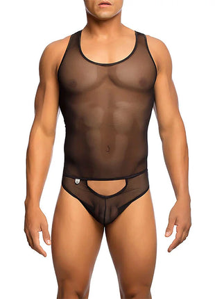 MOB - TRANSPARENTER SCHWARZER BODYSHEER GRÖSSE L/XL - S/M