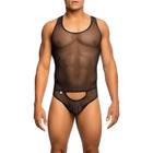 MOB - TRANSPARENTER SCHWARZER BODYSHEER GRÖSSE L/XL - S/M