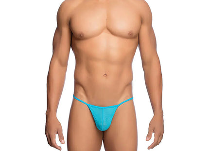 MOB - TRANSPARENTER T-FÖRMIGER TANGA AQUA GRÖSSE L/XL - S/M
