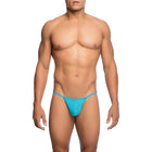 MOB - TRANSPARENTER T-FÖRMIGER TANGA AQUA GRÖSSE L/XL - S/M