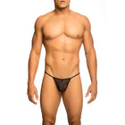 MOB - TRANSPARENTER T-FÖRMIGER TANGA SCHWARZ GRÖSSE L/XL - S/M