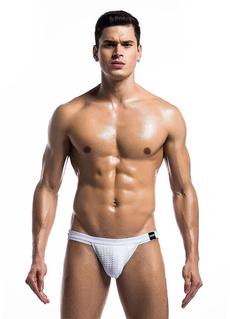 MOB - WEISSER FETISCH-JOCKSTRAP-BADEANZUG GRÖSSE L - M