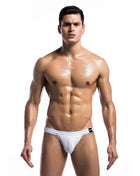 MOB - WEISSER FETISCH-JOCKSTRAP-BADEANZUG GRÖSSE L - S