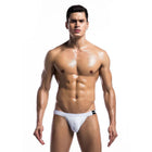 MOB - WEISSER FETISCH-JOCKSTRAP-BADEANZUG GRÖSSE L - S