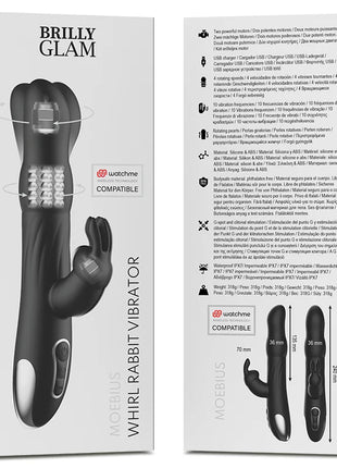 Moebius Glam: Rotierender Rabbit-Vibrator mit Watchme kompatibel - Vibrierende Rotatoren