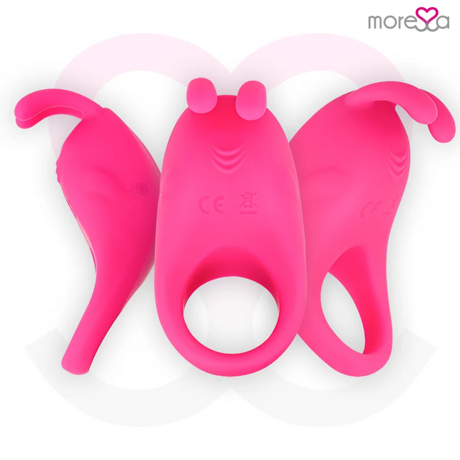 MORESSA - BRAD PREMIUM SILIKON WIEDERAUFLADBAR ROSA - Penisring für Paare