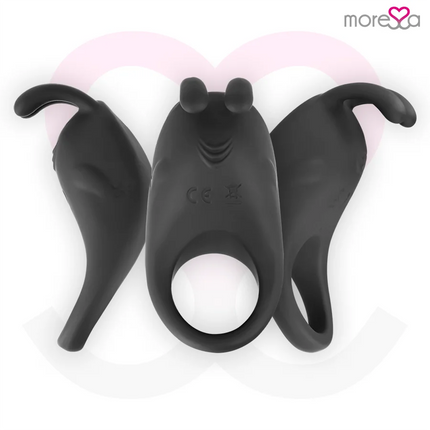 MORESSA - BRAD PREMIUM VIBRATIONSRING - SCHWARZ - Penisring für Paare