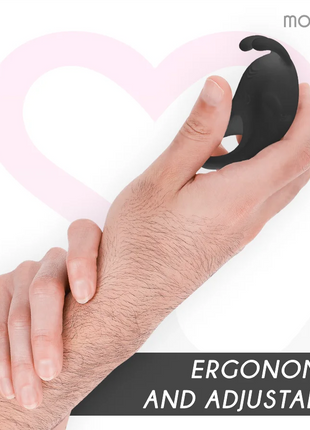 MORESSA - BRAD PREMIUM VIBRATIONSRING - SCHWARZ - Penisring für Paare
