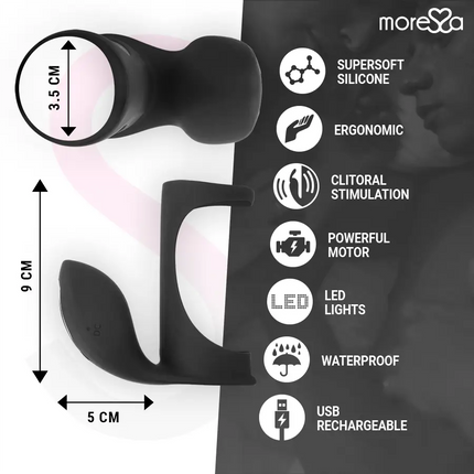 MORESSA - BRANDON VIBRATORRING MIT ABDECKUNG - Penisring mit Vibration
