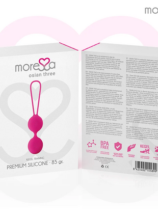 MORESSA - OSIAN DREI PREMIUM - SILIKON ROSA - Liebeskugeln