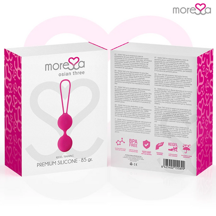 MORESSA - OSIAN DREI PREMIUM - SILIKON ROSA - Liebeskugeln