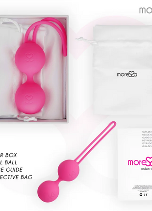 MORESSA - OSIAN DREI PREMIUM - SILIKON ROSA - Liebeskugeln