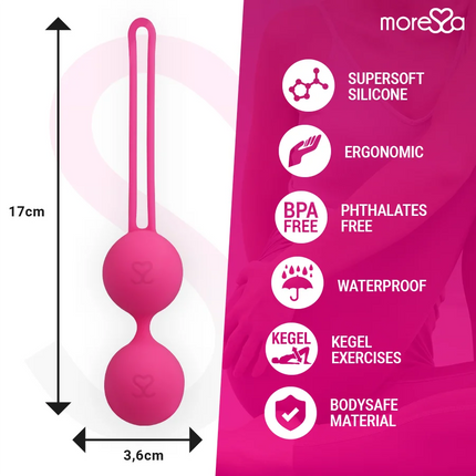 MORESSA - OSIAN DREI PREMIUM - SILIKON ROSA - Liebeskugeln