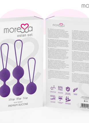 MORESSA - OSIAN LIEBESKUGEL-SET PREMIUM - LILA SILIKON - Liebeskugeln