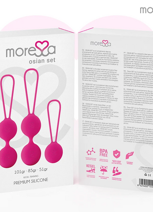 MORESSA - OSIAN LIEBESKUGEL-SET PREMIUM - SILIKON ROSA - Liebeskugeln