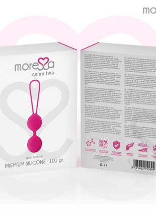 MORESSA - OSIAN TWO LIEBESKUGEL PREMIUM - SILIKON ROSA - Liebeskugeln