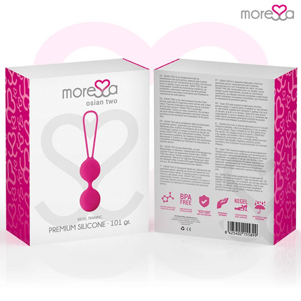 MORESSA - OSIAN TWO LIEBESKUGEL PREMIUM - SILIKON ROSA - Liebeskugeln