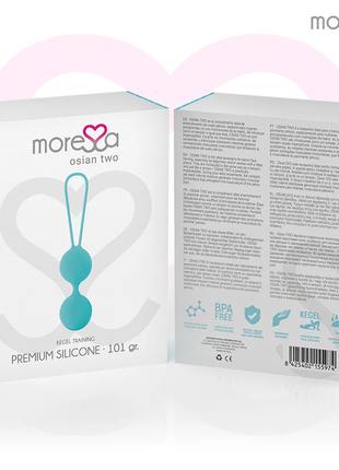 MORESSA - OSIAN TWO LIEBESKUGEL PREMIUM - TÜRKIS-SILIKON - Liebeskugeln