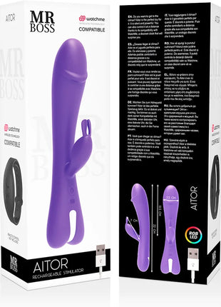 MR BOSS - AITOR RABBIT KOMPATIBEL MIT WATCHME WIRELESS TECHNOLOGY - Rabbit-Vibratoren