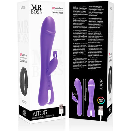 MR BOSS - AITOR RABBIT KOMPATIBEL MIT WATCHME WIRELESS TECHNOLOGY - Rabbit-Vibratoren