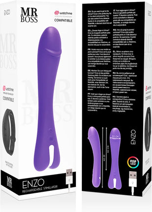 MR BOSS - ENZO VIBRATOR WATCHME DRAHTLOS-TECHNOLOGIE KOMPATIBEL - G-Punkt-Vibrator