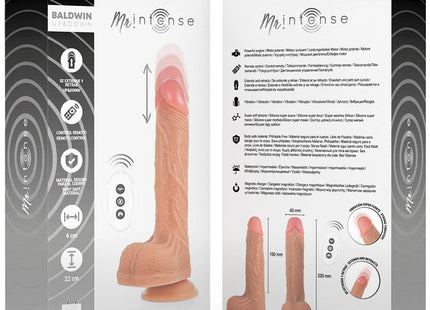 MR INTENSE – BALDWIN REALISTISCHES MULTIFUNKTIONSGERÄT MIT VIBRATION AUF- UND AB-FERNBEDIENUNG 22 CM – ODER – 4 CM