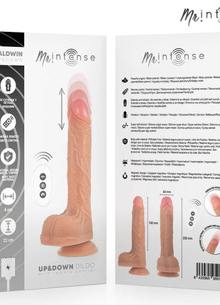 MR INTENSE – BALDWIN REALISTISCHES MULTIFUNKTIONSGERÄT MIT VIBRATION AUF- UND AB-FERNBEDIENUNG 22 CM – ODER – 4 CM
