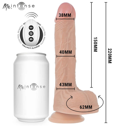 MR INTENSE – BALDWIN REALISTISCHES MULTIFUNKTIONSGERÄT MIT VIBRATION AUF- UND AB-FERNBEDIENUNG 22 CM – ODER – 4 CM