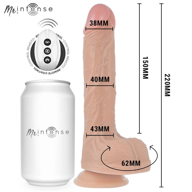 MR INTENSE – BALDWIN REALISTISCHES MULTIFUNKTIONSGERÄT MIT VIBRATION AUF- UND AB-FERNBEDIENUNG 22 CM – ODER – 4 CM