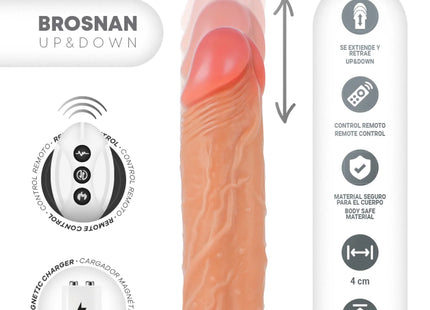 MR INTENSE - BROSNAN REALISTISCHES MULTIFUNKTIONSGERÄT MIT VIBRATION AUF- UND AB-FERNBEDIENUNG 22 CM - ODER - 4 CM