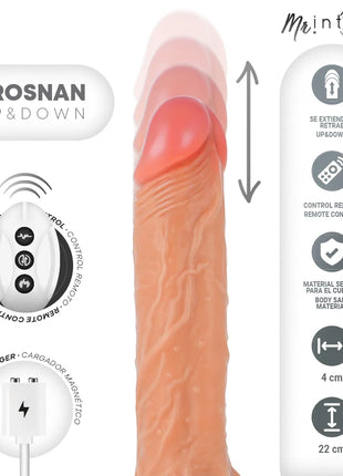 MR INTENSE - BROSNAN REALISTISCHES MULTIFUNKTIONSGERÄT MIT VIBRATION AUF- UND AB-FERNBEDIENUNG 22 CM - ODER - 4 CM
