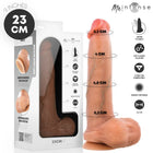Mr intense bruce l dildo 23 cm aus körperverträglichem flüssigsilikon in pfirsichfarbe mit realistischem hautgefühl und saugnapfbasis