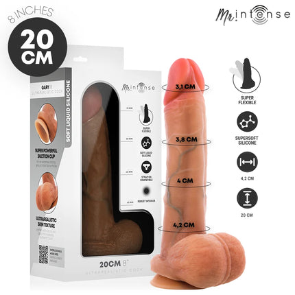 Realistischer mr intense silikon-penis mit hoden 20 cm und detaillierte hautstruktur für ein ultra-realistisches gefühl