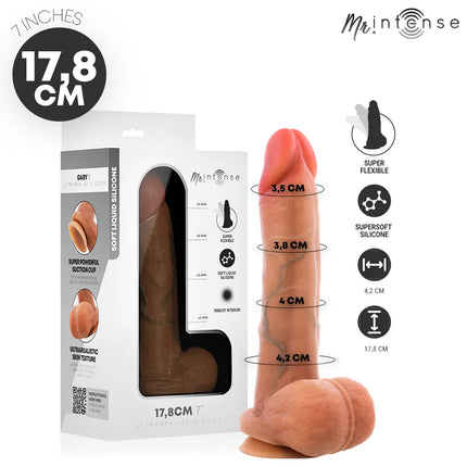 Mr intense gary s ultrarealistischer silikon-penis mit hoden 17,8 cm lang und 4,2 cm durchmesser sichtbar
