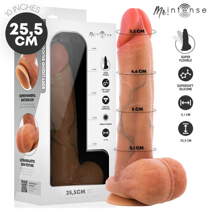 Mr intense gary xl ultra realistischer silikon-penis mit hoden 25,5 cm ø 5,1 cm und detaillierte hautstruktur