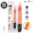 Peachfarbener mr intense jean up&down vibrator silikon mit wärmeeffekt 24 cm und zehn vibrationsmodi
