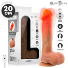Mr intense logan vibrator dildo aus silikon in hautfarbe mit wärmeeffekt und fernbedienung 20 cm lang 4,1 cm durchmesser