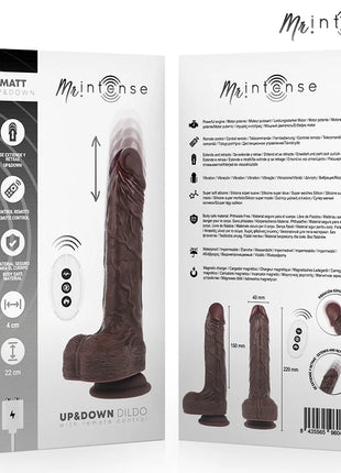 MR INTENSE – MATT REALISTISCHES MULTIFUNKTIONS-MOTOR MIT VIBRATION AUF- UND AB-FERNBEDIENUNG 22 CM – O – 4 CM
