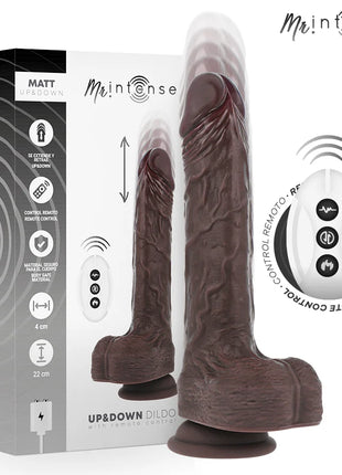 MR INTENSE – MATT REALISTISCHES MULTIFUNKTIONS-MOTOR MIT VIBRATION AUF- UND AB-FERNBEDIENUNG 22 CM – O – 4 CM