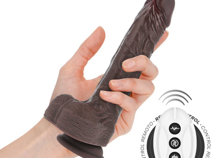 MR INTENSE – MATT REALISTISCHES MULTIFUNKTIONS-MOTOR MIT VIBRATION AUF- UND AB-FERNBEDIENUNG 22 CM – O – 4 CM