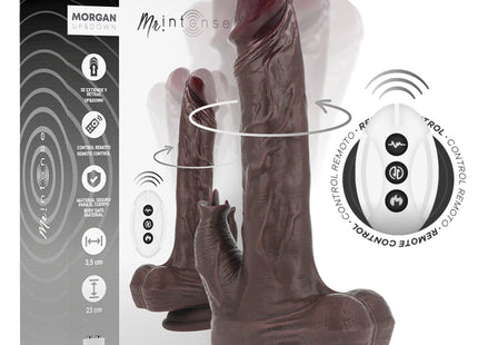 MR INTENSE – REALISTISCHER MULTIFUNKTIONS-MORGAN MIT VIBRATION UND AUF- UND AB-FERNBEDIENUNG 23 CM – O – 3,5 CM
