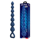 Mr play blaue silikon-analkapseln mit segmentiertem design und herzring basis als analplug blau -Ø-
