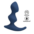 Mr play ergonomischer blauer analplug aus silikon mit glattem design und wasserdichtem feature