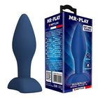 Mr play konischer silikon-analplug in blau größe m perfekt als play tapered anal toy für sanfte einsteiger