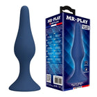 Mr play konischer silikon-analplug xl blau navy mit slim tapered anal design für angenehmes play tapered erleben