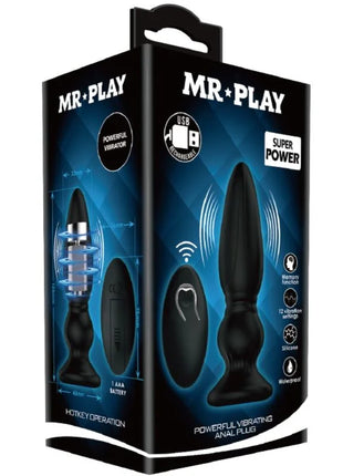 MR PLAY - LEISTUNGSSTARKER VIBRATOR MIT FERNBEDIENUNG ANALSTECKER - Analplug