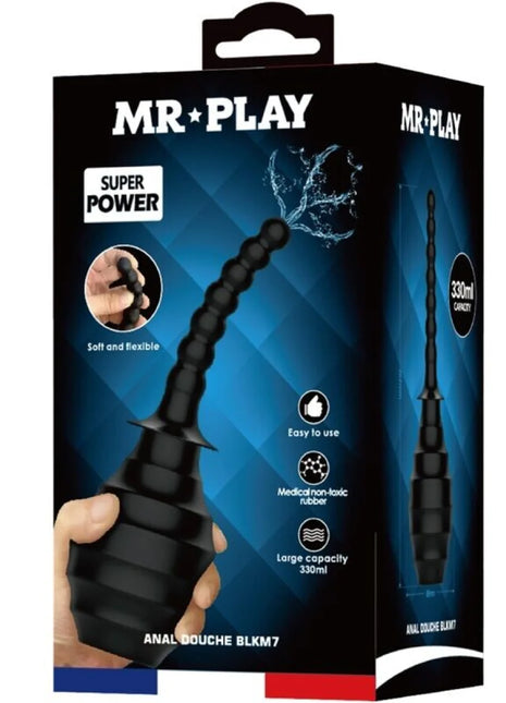 MR PLAY - LEISTUNGSSTARKER VIBRATOR MIT FERNBEDIENUNG ANALSTECKER SCHWARZ - Analdusche